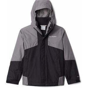 Columbia Boys Bugaboo II Fleece Interchange Jacket XS Grey Black Hooded NWOT